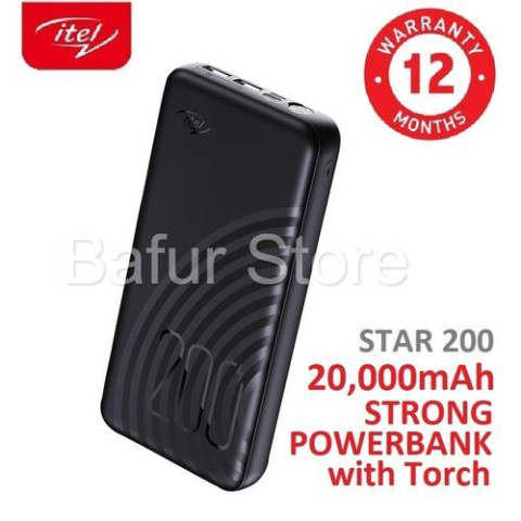 itel 20000mAh Fast Charging, Bright Torch STAR 200 Power Bank