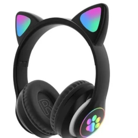 B39m Cat Ear LED Luminous Headset- Black