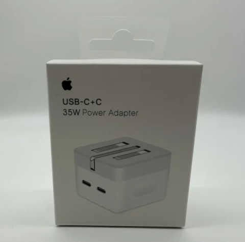 35W Dual USB-C Port Compact Power Adapter with Lightning 